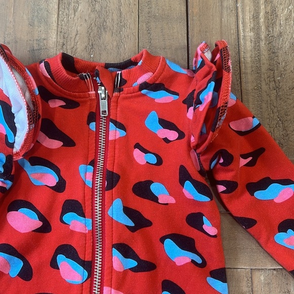 Romey loves Lulu red leopard zip front romper - Picture 3 of 5